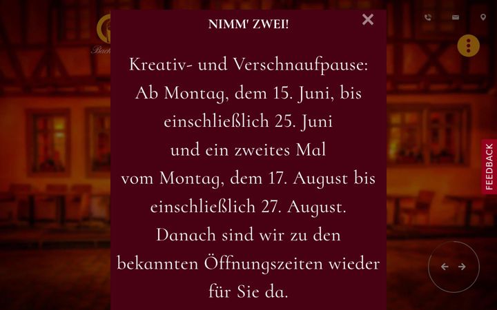 Screenshot of backmulde.restaurant