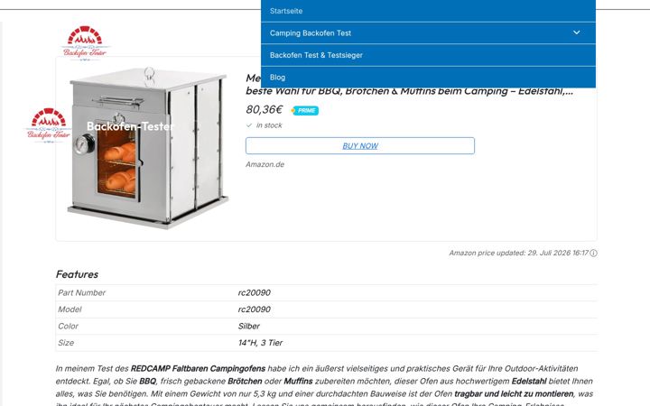 Screenshot of backofen-tester.de
