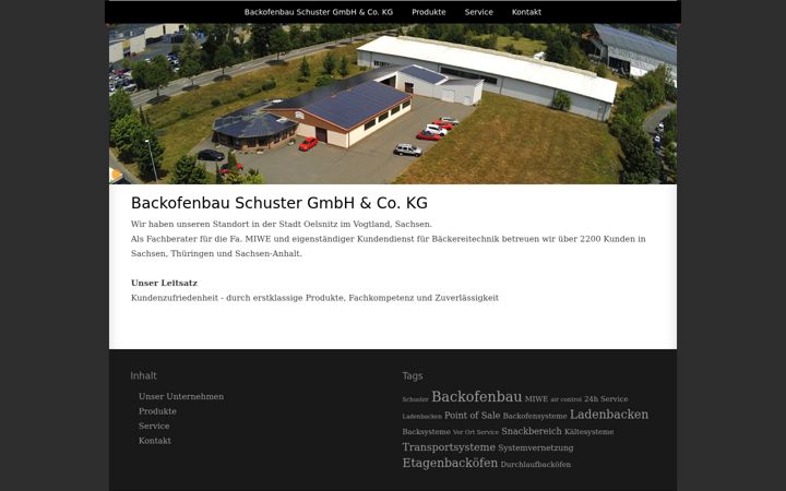 Screenshot of backofenbau-schuster.de