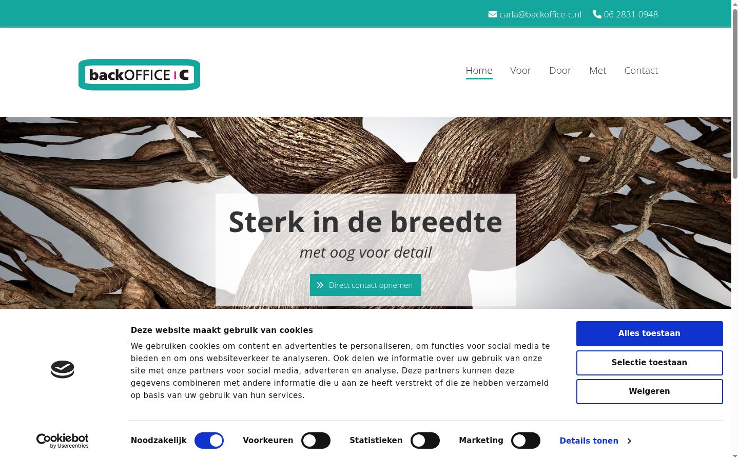 Capture d'écran de la bannière de consentement affichée avant toute interaction
