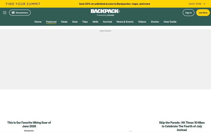 Screenshot von backpacker.com
