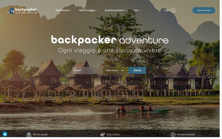 Screenshot of backpackeradventure.it