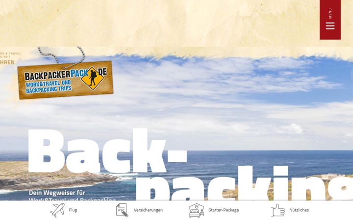 Screenshot of backpackerpack.de
