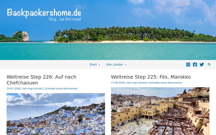 Snimka zaslona za backpackershome.de