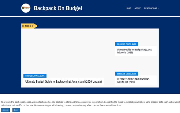 Screenshot of backpackonbudget.blog