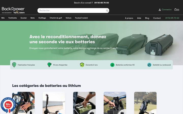 Screenshot of backpower.com