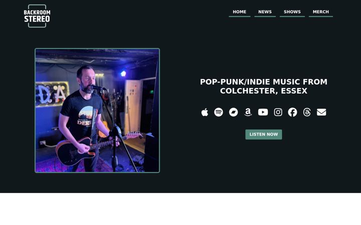 Screenshot of backroomstereo.co.uk