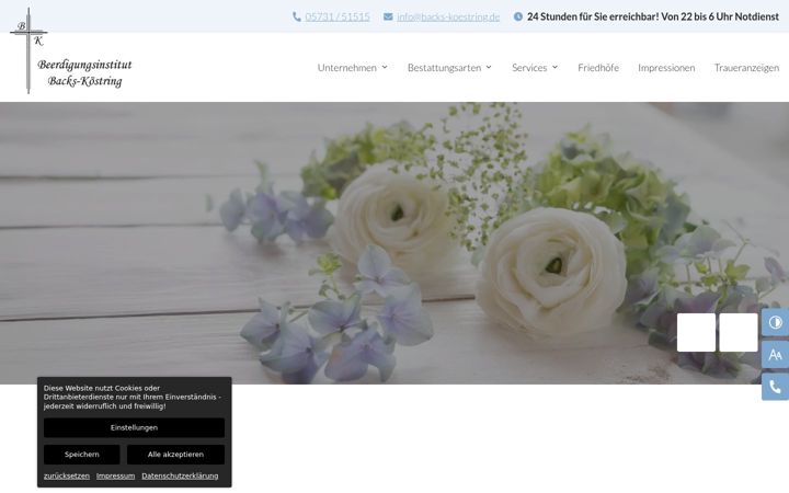 Screenshot of backs-koestring.de