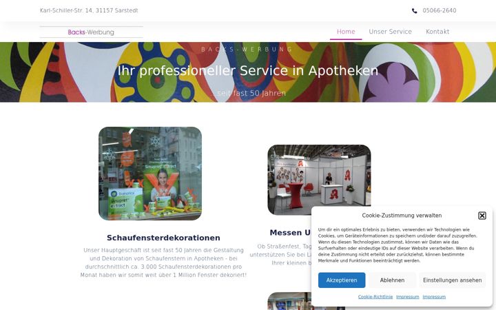 Screenshot of backs-werbung.de