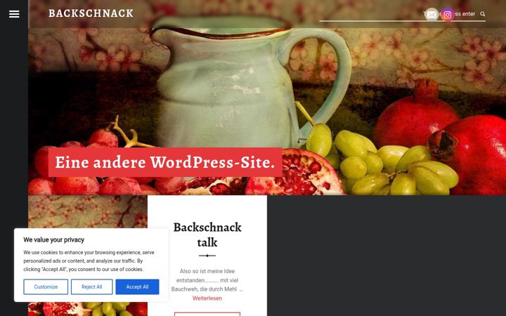 Screenshot von backschnack.de