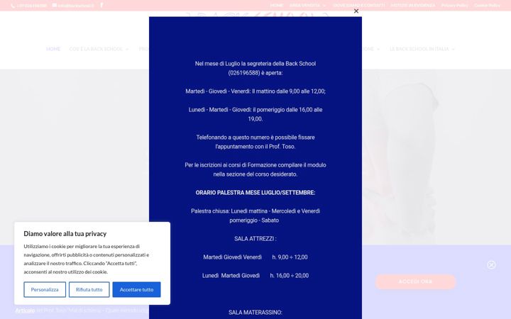 Screenshot of backschool.it
