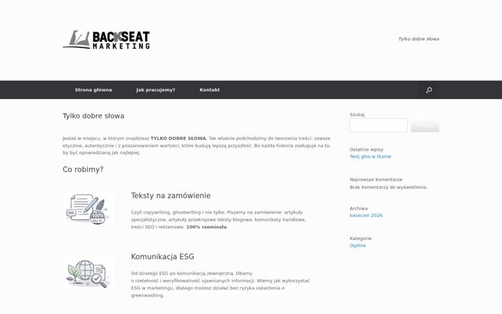 Screenshot of backseat.pl