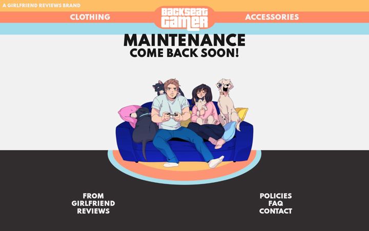 Screenshot of backseatgamer.shop
