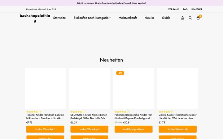 Screenshot von backshopclothing.de
