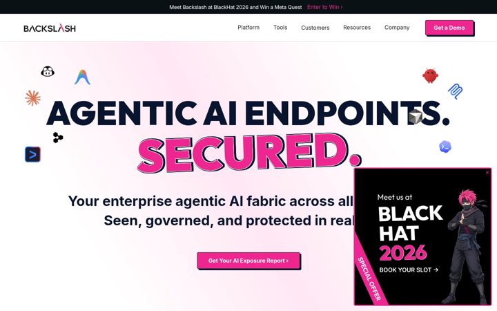 Екранна снимка на backslash.security