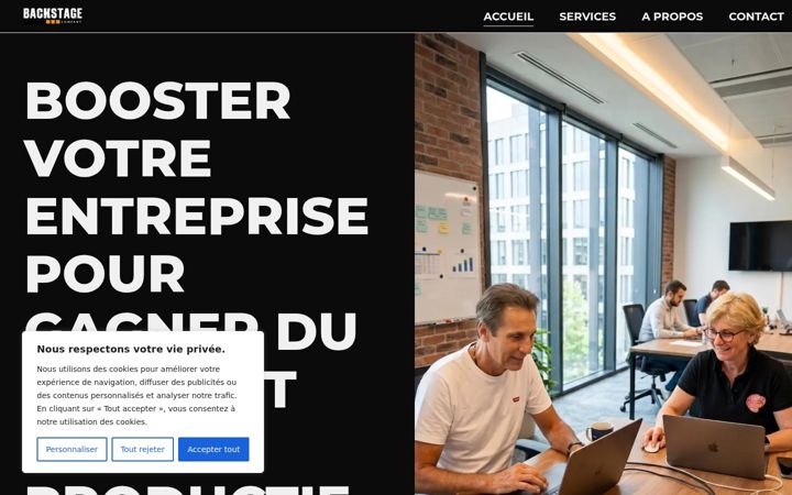 Screenshot of backstage-company.fr