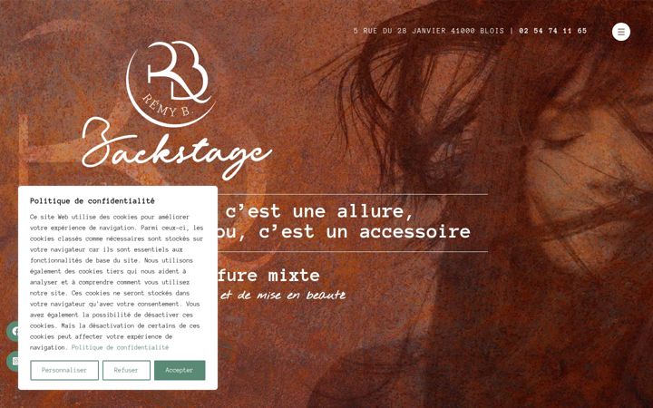 Screenshot of backstage-remyb.fr