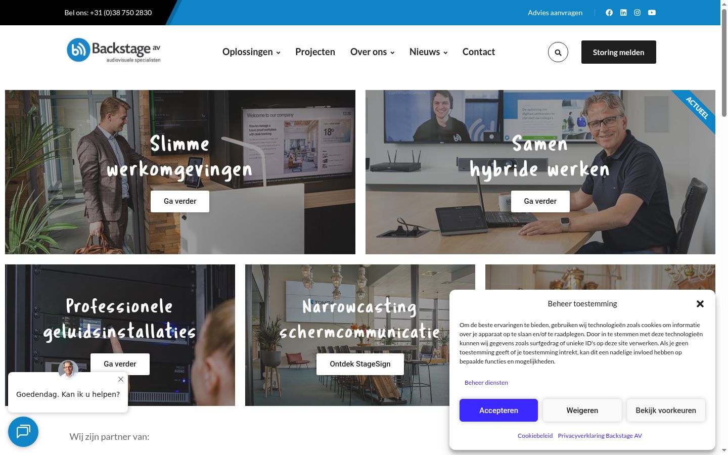Screenshot tal-banner tal-kunsens muri qabel kwalunkwe interazzjoni