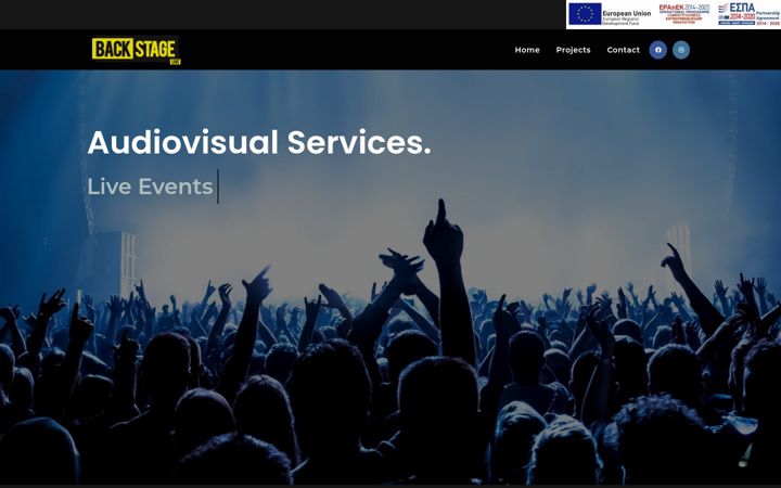 Screenshot of backstagelive.gr