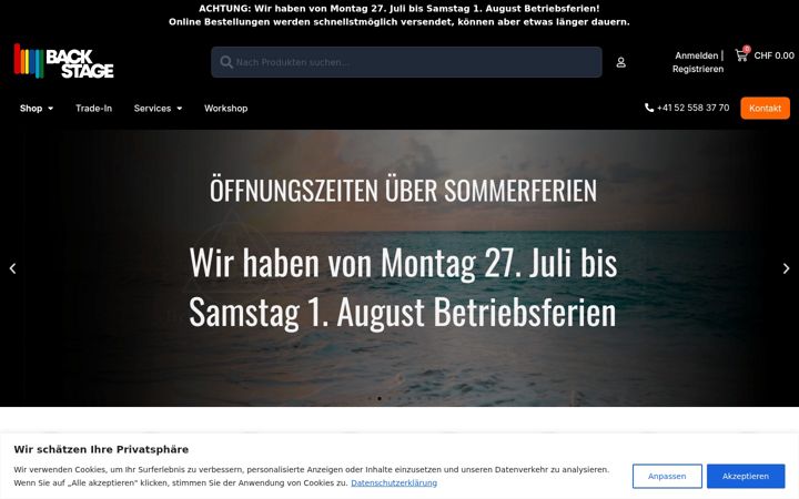 Screenshot of backstagemusic.ch