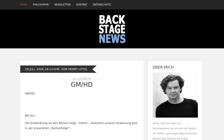 Screenshot of backstagenews.de