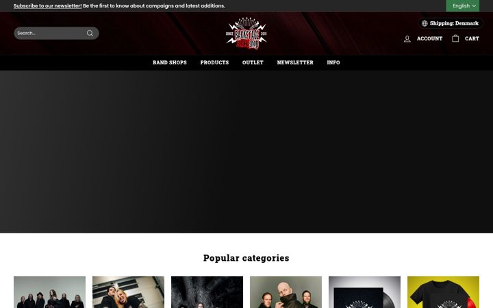 Screenshot of backstagerockshop.com