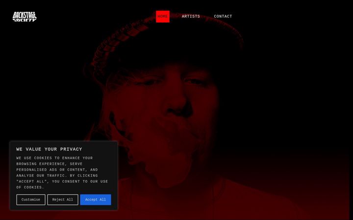 Screenshot of backstagesociety.ro