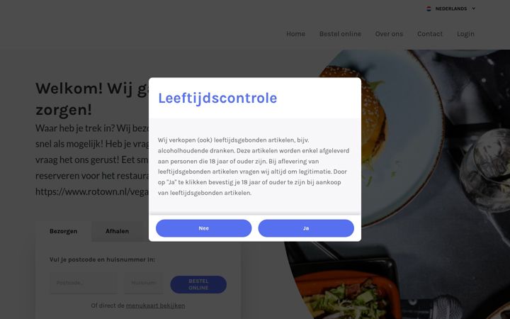 Capture d'écran de backstagevegankitchen.nl