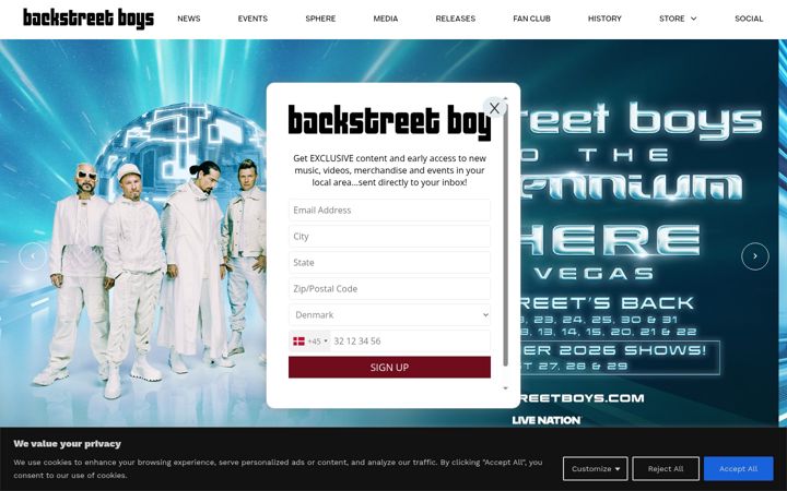 Screenshot of backstreetboys.com