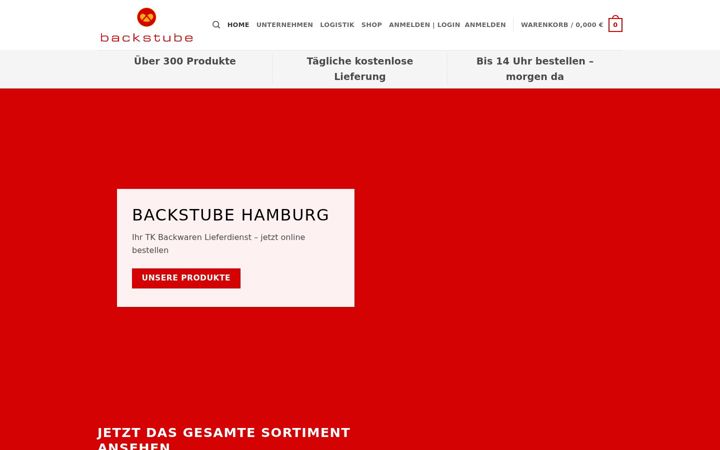 Screenshot of backstube-hamburg.de