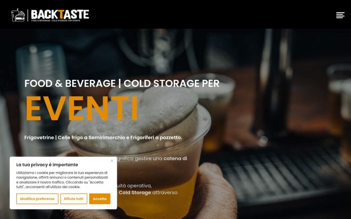 Screenshot of backtasteitaly.com