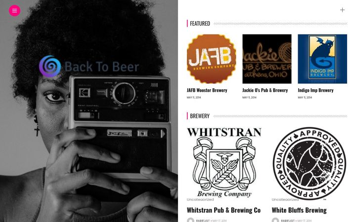 Screenshot of backtobeer.com