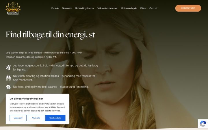 Screenshot of backtolife.dk