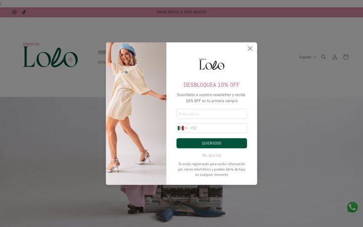 Screenshot of backtololo.com