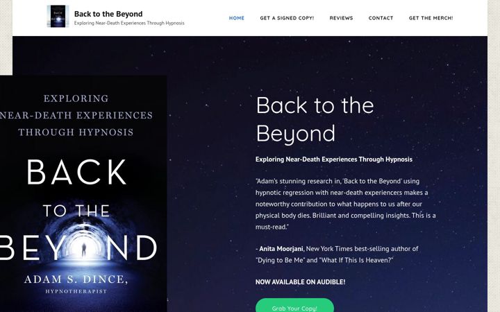 Screenshot of backtothebeyond.com