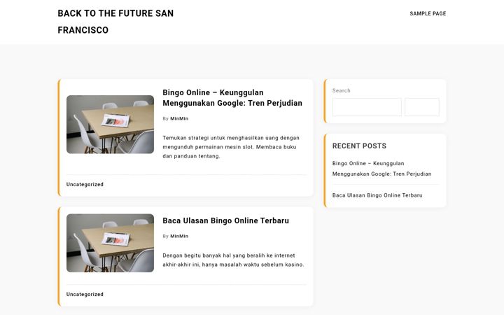 Posnetek zaslona backtothefuturesanfrancisco.com