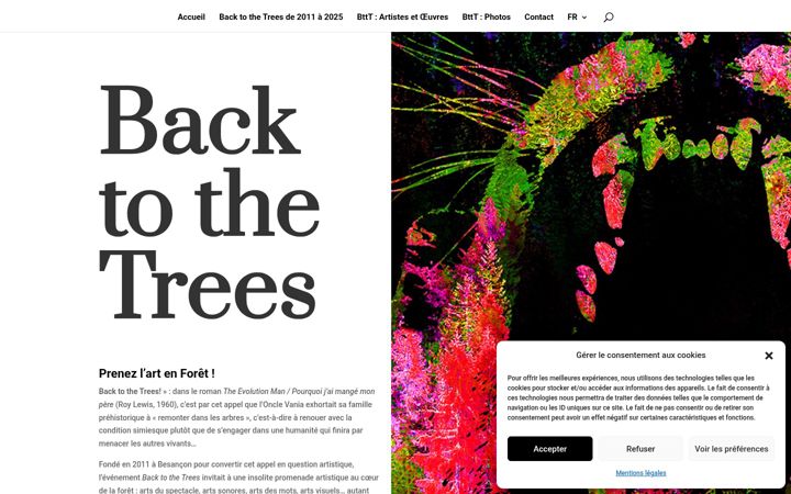 Screenshot of backtothetrees.net