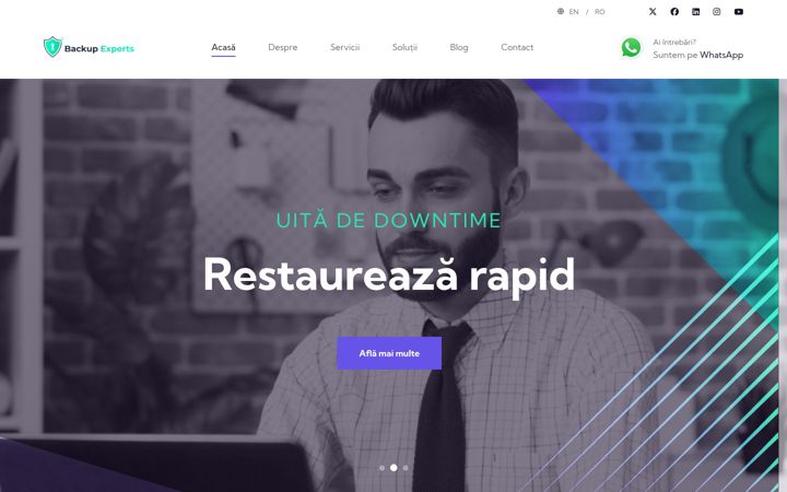 Screenshot von backupexperts.ro