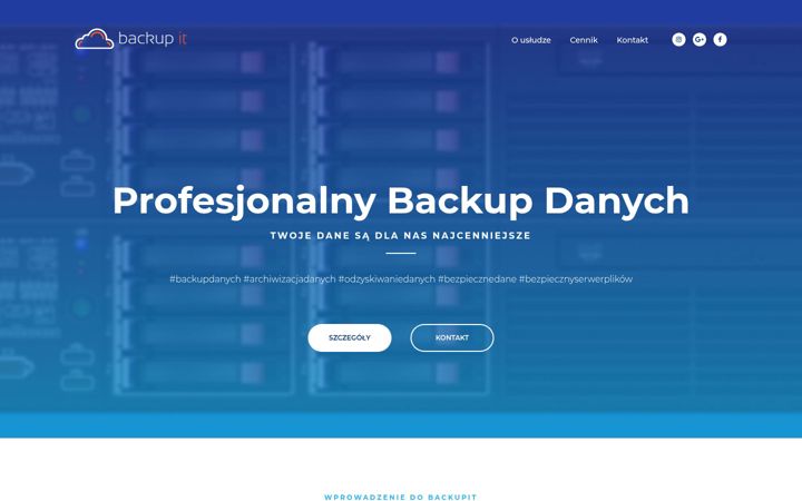 Screenshot of backupit.pl