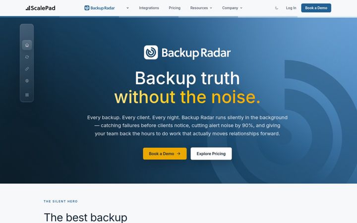 Screenshot of backupradar.com
