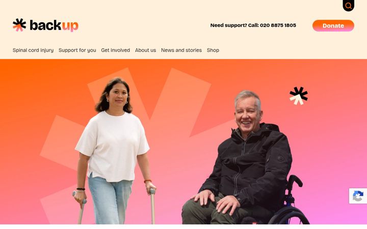 Screenshot of backuptrust.org.uk