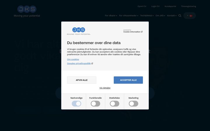 Screenshot of backupvikar.dk
