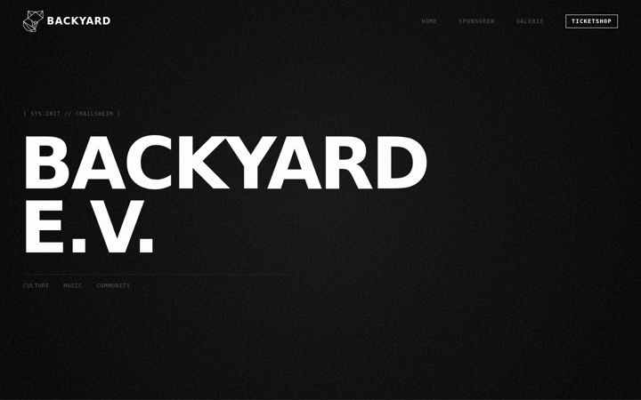 Screenshot of backyard-festival.de