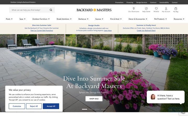 Screenshot of backyard-masters.com