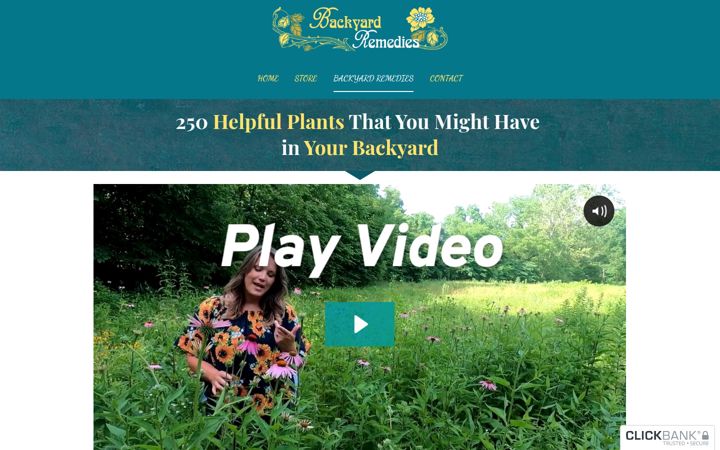 Screenshot of backyard-remedies.net