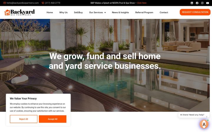 Screenshot of backyardbizpartners.com