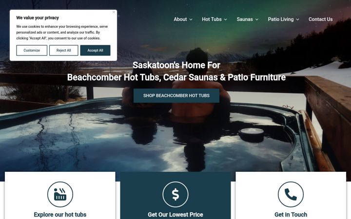 Screenshot of backyardlivingcenter.ca