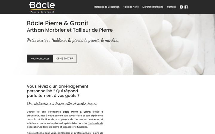 Screenshot of bacle-pierre-et-granit.com