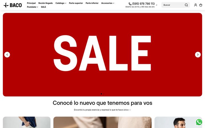 Screenshot of baco.com.py