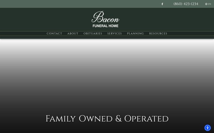 Screenshot of baconfh.com